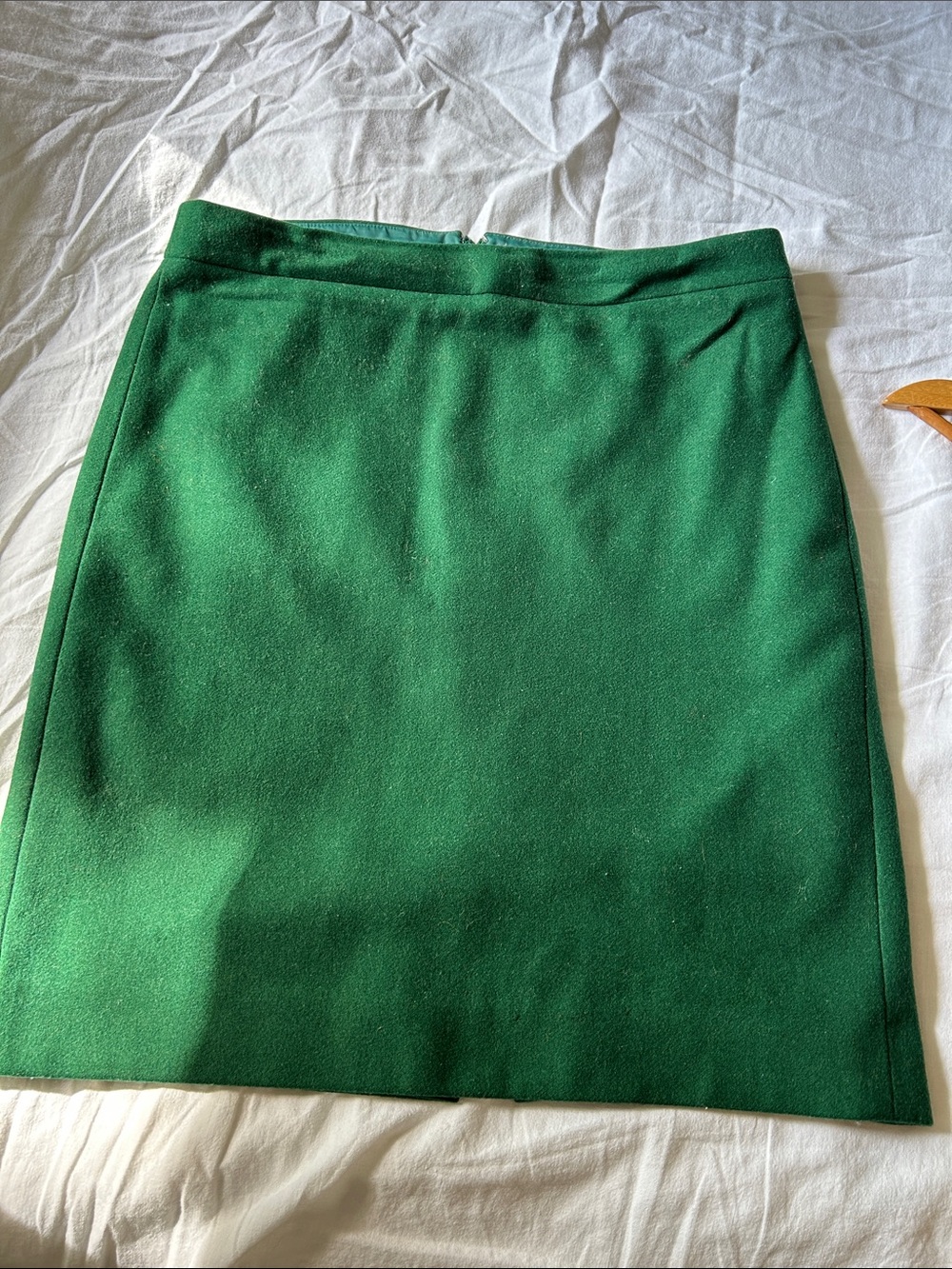 J. Crew Deep Green Wool Pencil Skirt